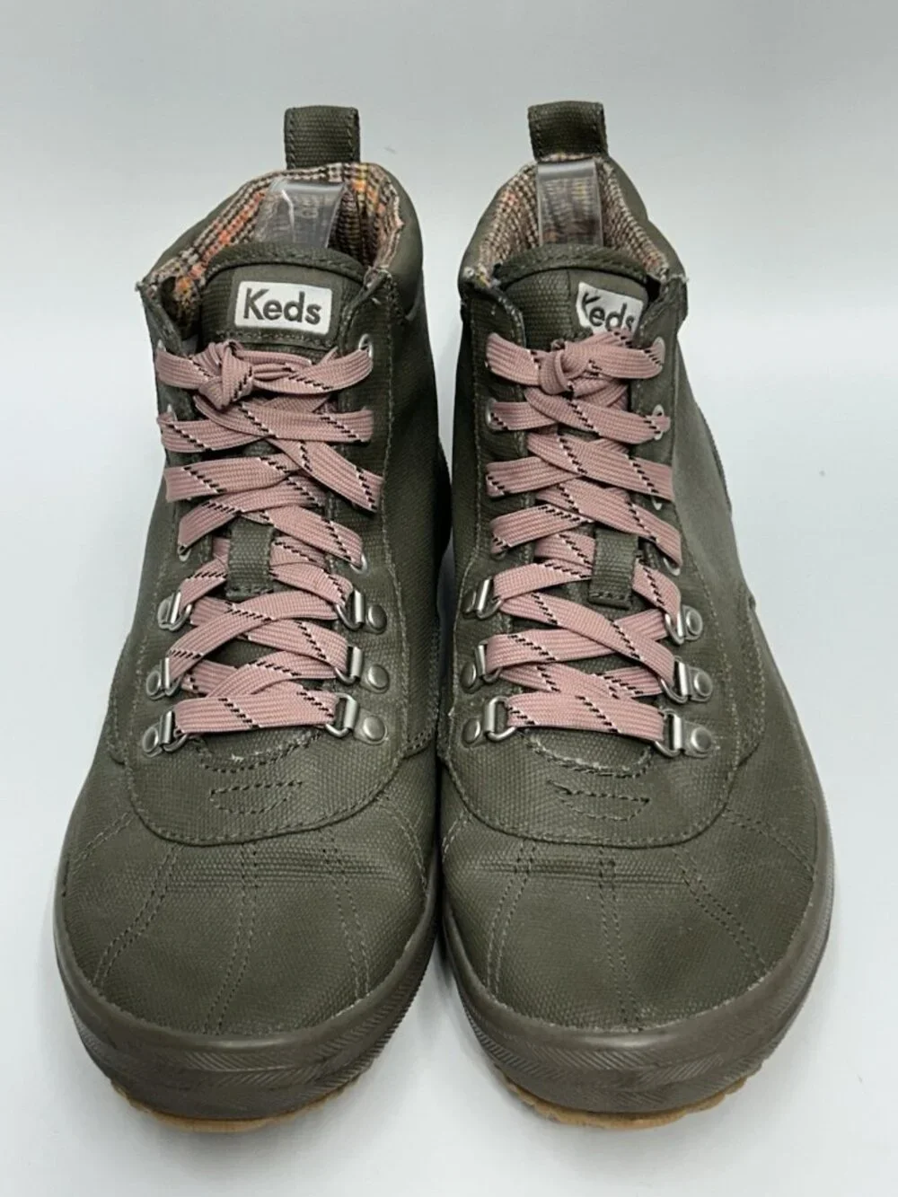 Keds Scout Boot Women's 10 Olive Green Water-Resistant Duck Style Sneaker Boots